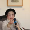 Megawati saat memberikan sambutan pembukaan pameran seni rupa bertajuk Mata Hati Soekarno yang digelar di Le Gareca Space, Bantul, Yogyakarta, Sabtu (6/6/2026). (Liputan6.com/ Dok Ist)